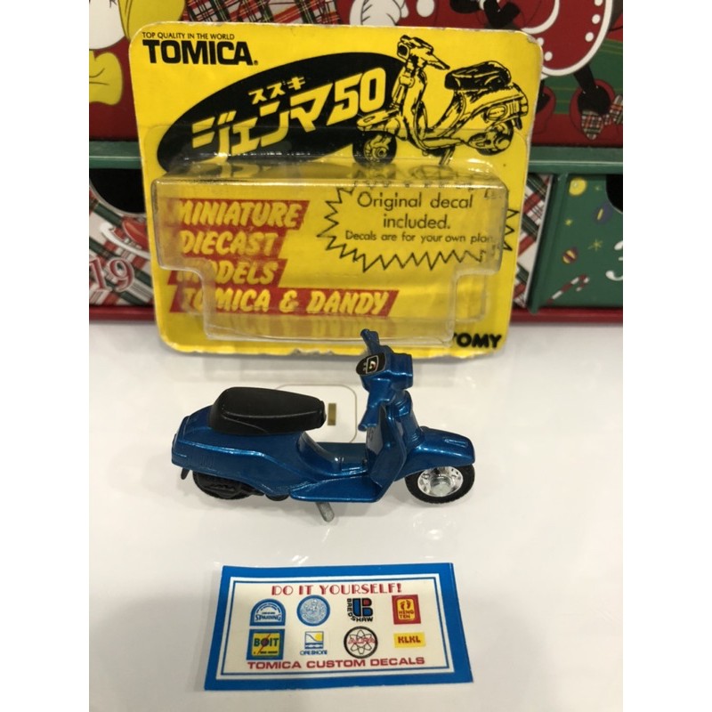 Tomica 絕版 日製 日本製 吊卡 NO.49達可達藍色 50CC摩托車 中古品