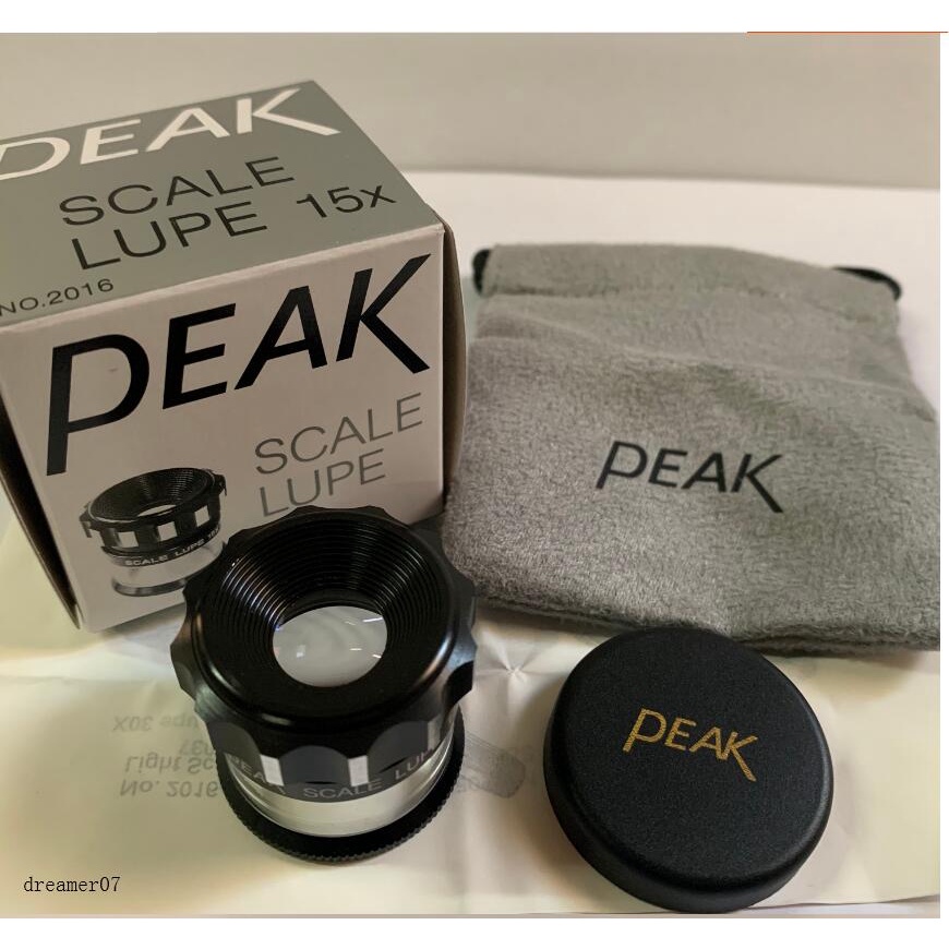 日本正品PEAK 15X放大鏡 帶十字刻度放大鏡 便攜式2016-15X