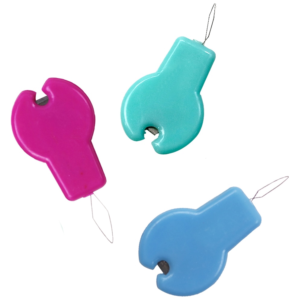 3 件隨機顏色葫蘆形穿線機 DIY 多功能簡單 SewinThread 縫紉配件機自動針和