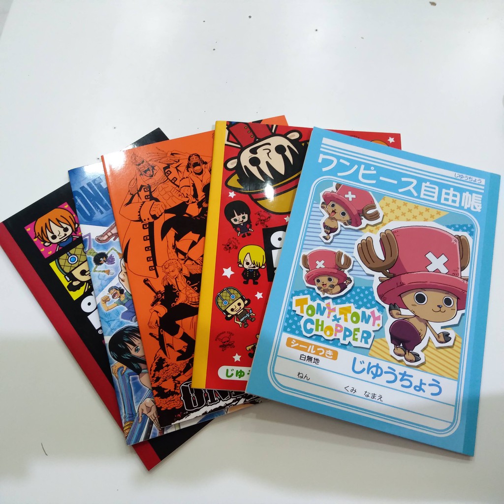 海賊王航海王one Piece 筆記本自由帳五本組未使用現貨 H 蝦皮購物