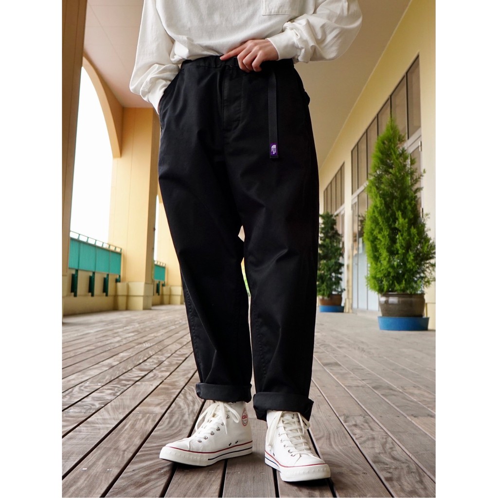 パープルレーベルStretch Twill Wide Cropped Pants-eastgate.mk