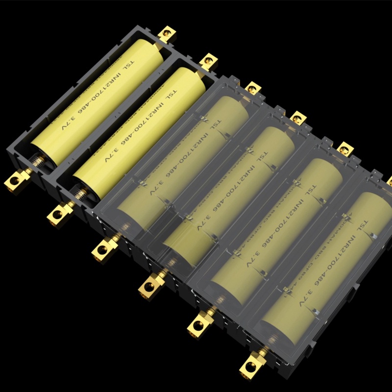 DIY可拼接 18650 21700 平頭鋰電池槽 免焊接銅柱 銅片 支持大電流