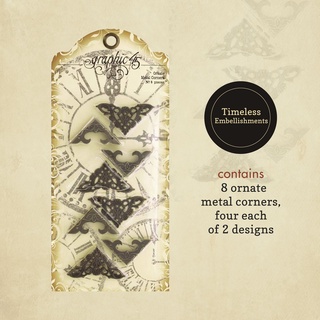 Graphic 45 復古邊角造型鐵件 Staples Ornate Metal Corners