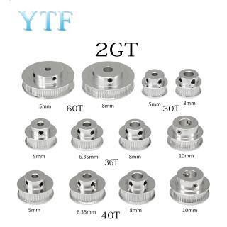 Gt2 正時皮帶輪 30 36 40 60 齒 2GT 車輪零件孔 5mm 8mm 鋁齒輪齒寬度 6mm 10mm 3D