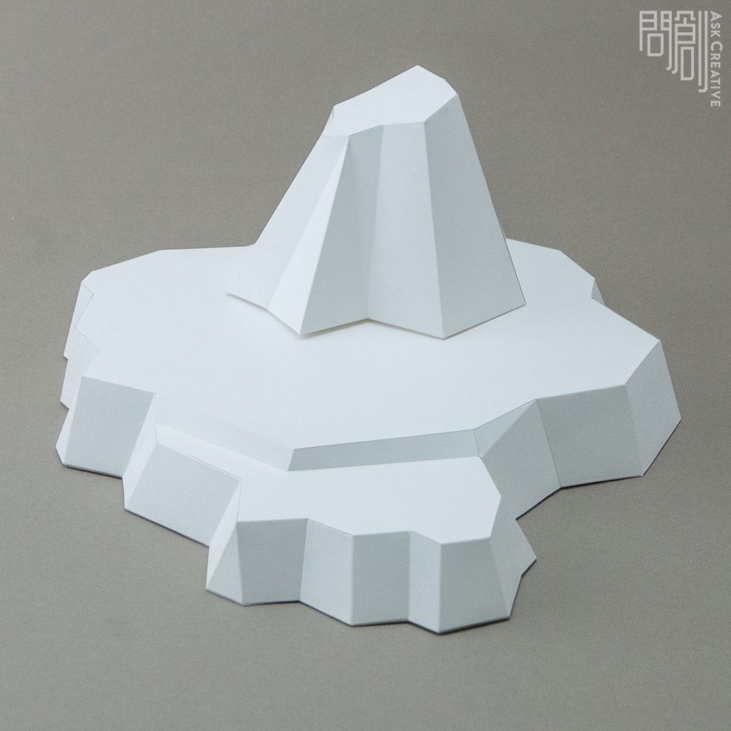 問創設計 DIY手作3D紙模型 禮物 擺飾 配件系列 - 極地冰山底座