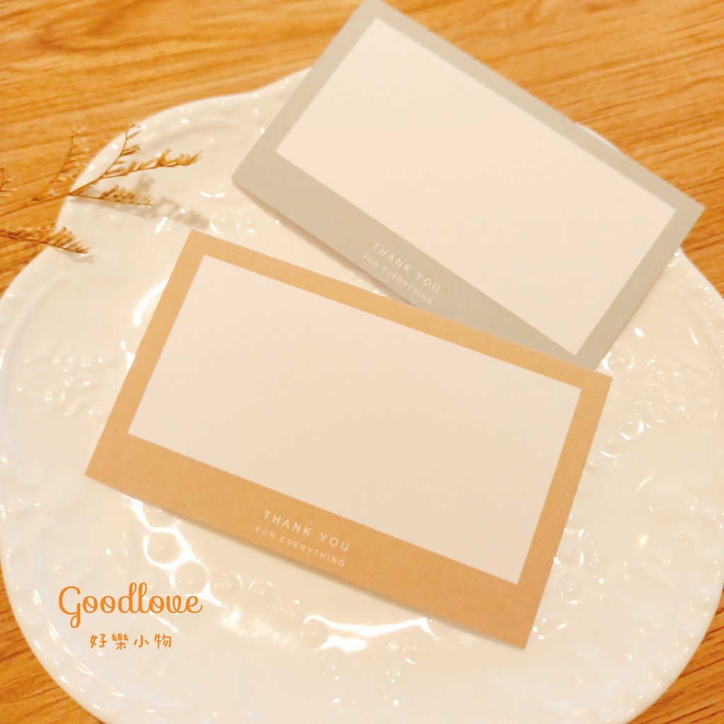 現貨 感謝小卡出貨小卡售後小卡感謝卡萬用卡賣家專用手寫蓋印手作卡片thank You 好樂小物小卡