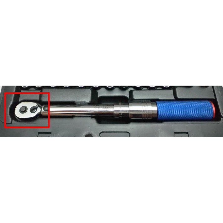 1/4"Dr.(2分) Lock-Click Type Torque Wrench 快脫雙向式扭力扳 4角頭部零件包