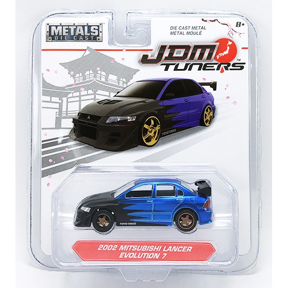 【秉田屋】現貨 Jada Toys JDM Mitsubishi Lancer Evolution VII 藍 1/64