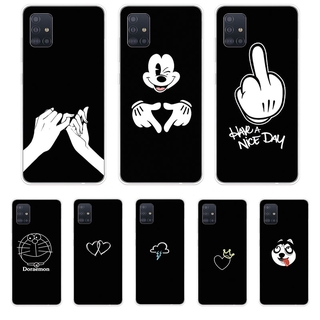 三星 Galaxy A11 A21 A21S A31 A51 A71 矽膠手機殼 軟殼 純黑個性第二套