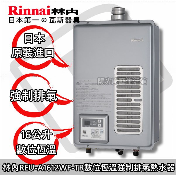 ☀台南高雄貨到付款送合法技師安裝☀林內 REU-A1612WF-TR 【陽光廚藝 台南實體店面】