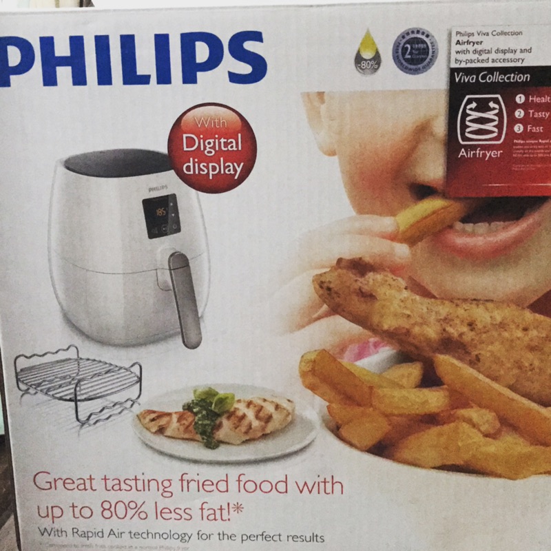 ◤內含烤架+食譜◢ PHILIPS 飛利浦 免油健康氣炸鍋 / HD-9230 (白色)