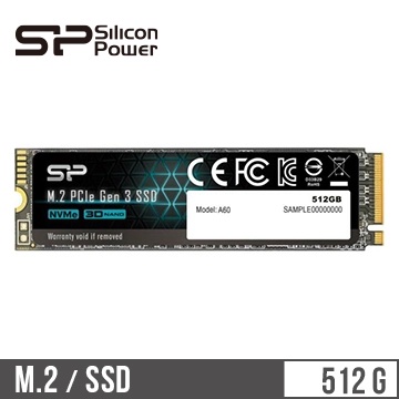 全新 SP廣穎 512GB NVMe Gen3x4  M.2 PCIe P34A60  SSD 固態硬碟 五年保固