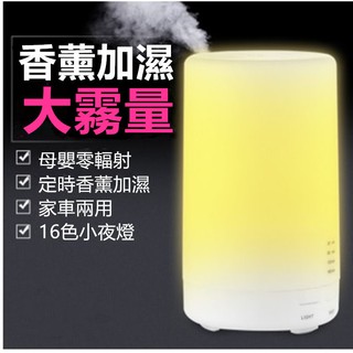 125ML 7彩LED燈 噴霧式香氛水氧機 負離子香薰機 送精油 加濕器 室內芳香 貝納斯空氣加濕器 超聲波霧化香薰機燈