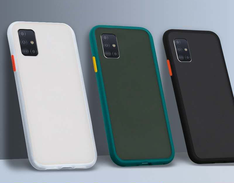 Samsung Galaxy A71(4G) 防震矽膠手機殼+磨砂透明保護套