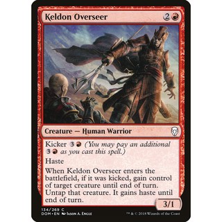 MTG 魔法風雲會 多明納里亞 #134 [閃C] 凱爾頓督軍 Keldon Overseer