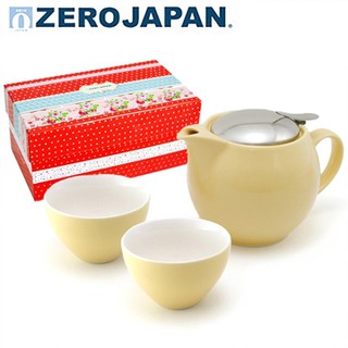 ZERO JAPAN 典藏陶瓷一壺兩杯超值禮盒組(香蕉黃)
