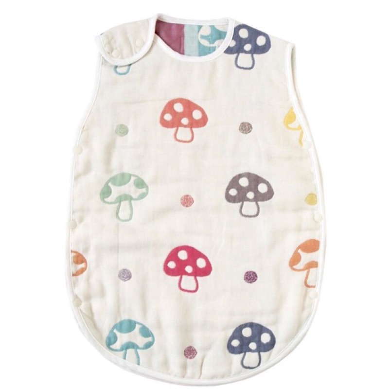 ☀️全新☀️Hoppetta正品 兒童防踢被背心(L)-蘑菇白 2-7歲 日本製 六層紗❤️寶寶 幼童必備