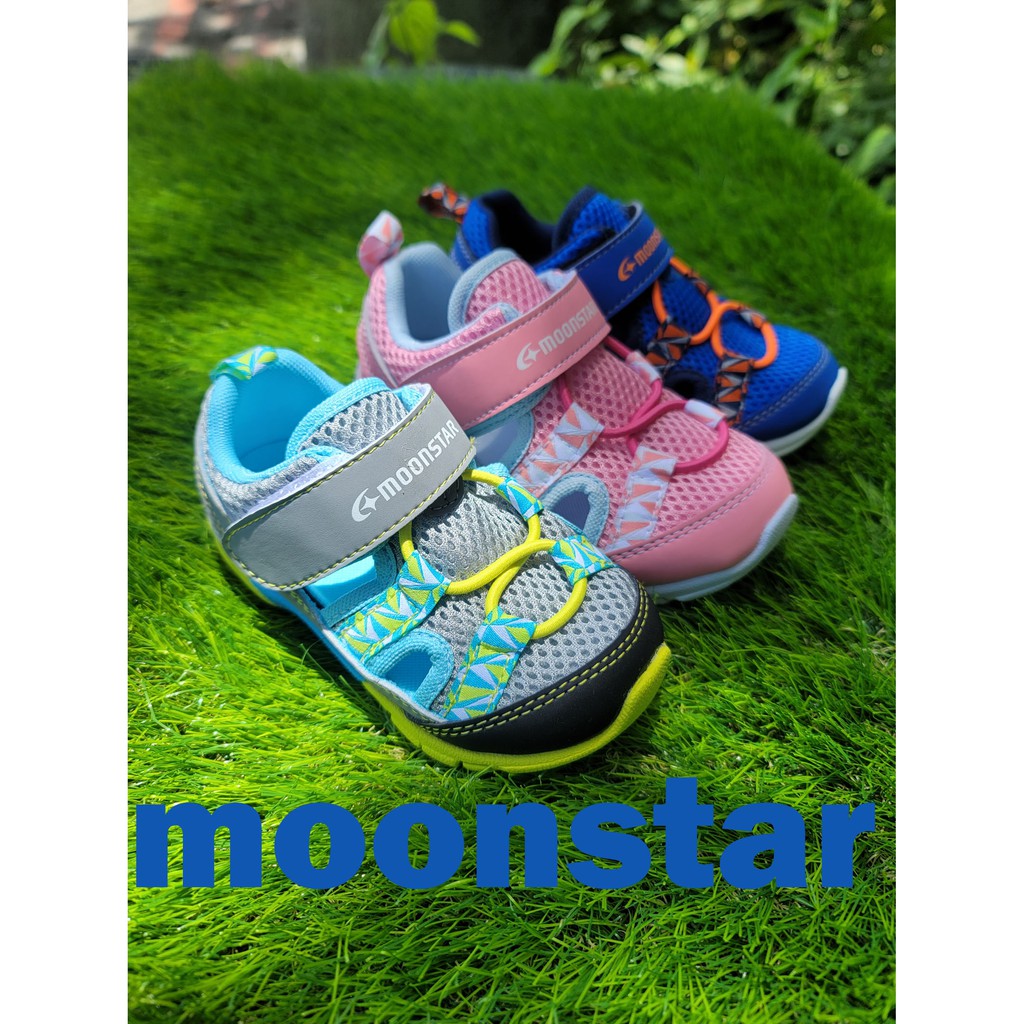 *十隻爪子童鞋*MoonStar 機能童鞋寬楦軟式彎曲透氣護踝護趾學步鞋 小涼鞋 保護腳趾頭 共有三色呦