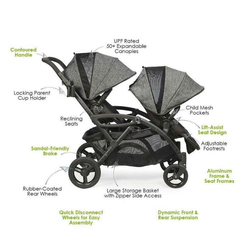 🇺🇸全新正版美國Contours options elite tandem stroller 雙人推車（昂