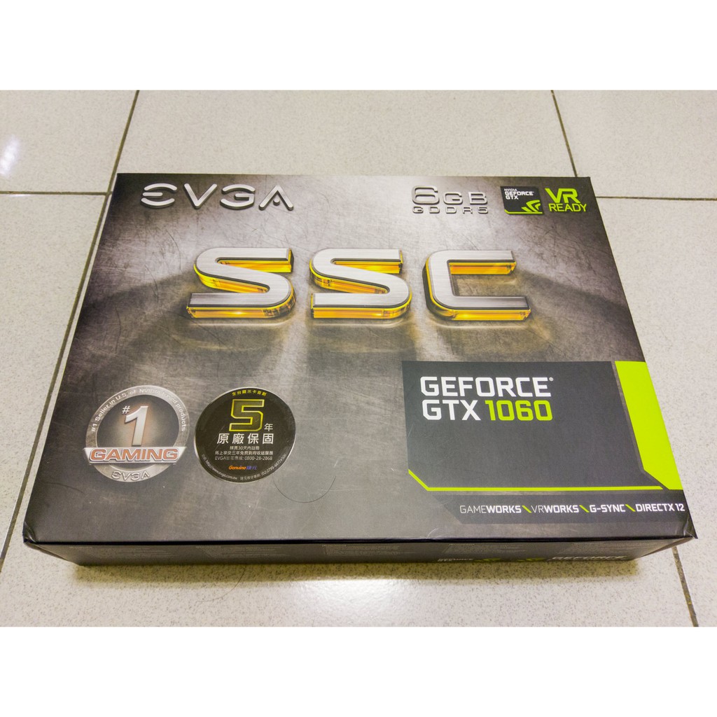 艾維克 EVGA GTX 1060 6G 6GB SSC ACX3.0 GAMING