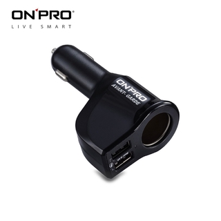 ONPRO GT-NITRO 4.8A 雙USB點煙孔智能安全急速車用充電器 黑 現貨 廠商直送