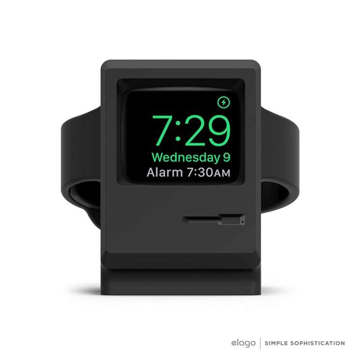 Elago Apple Watch W3賈伯斯Macintosh造型充電支架-限量紀念款 - 黑【LifeTech】