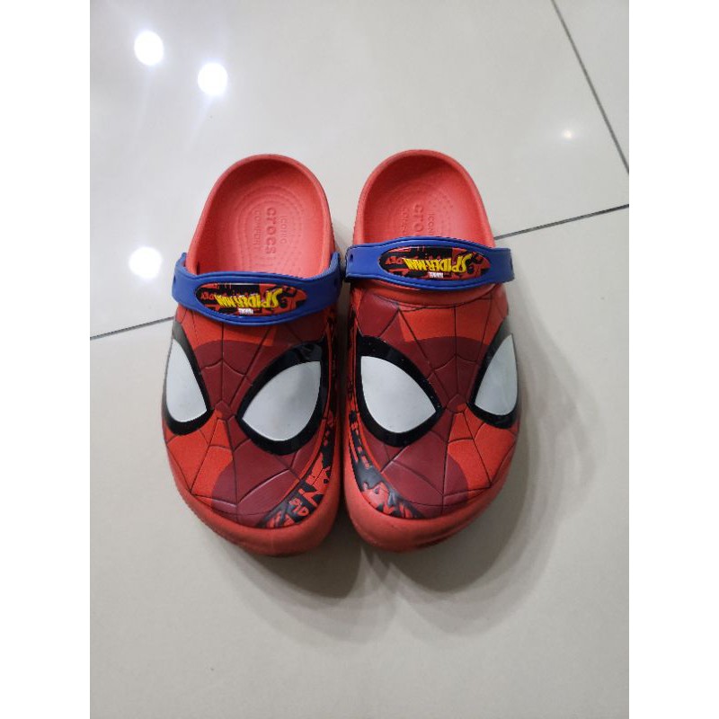卡駱馳 Crocs 大童鞋 蜘蛛人 J3 21cm