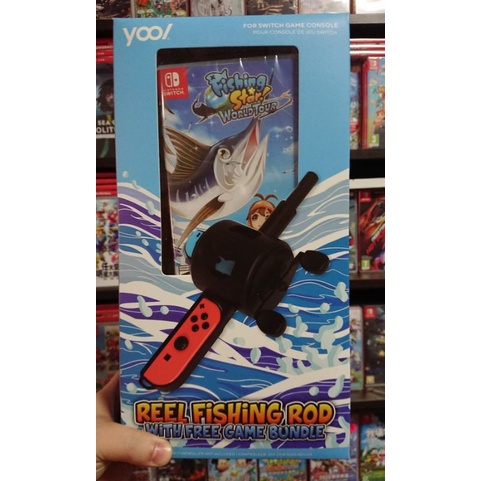 【全新現貨】NS Switch遊戲 釣魚明星 世界巡迴賽 釣竿同捆組 中文版