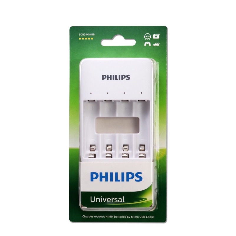 [全新未拆]Philips 飛利浦 USB 4槽低自放鎳氫充電器(3號4號充電電池)