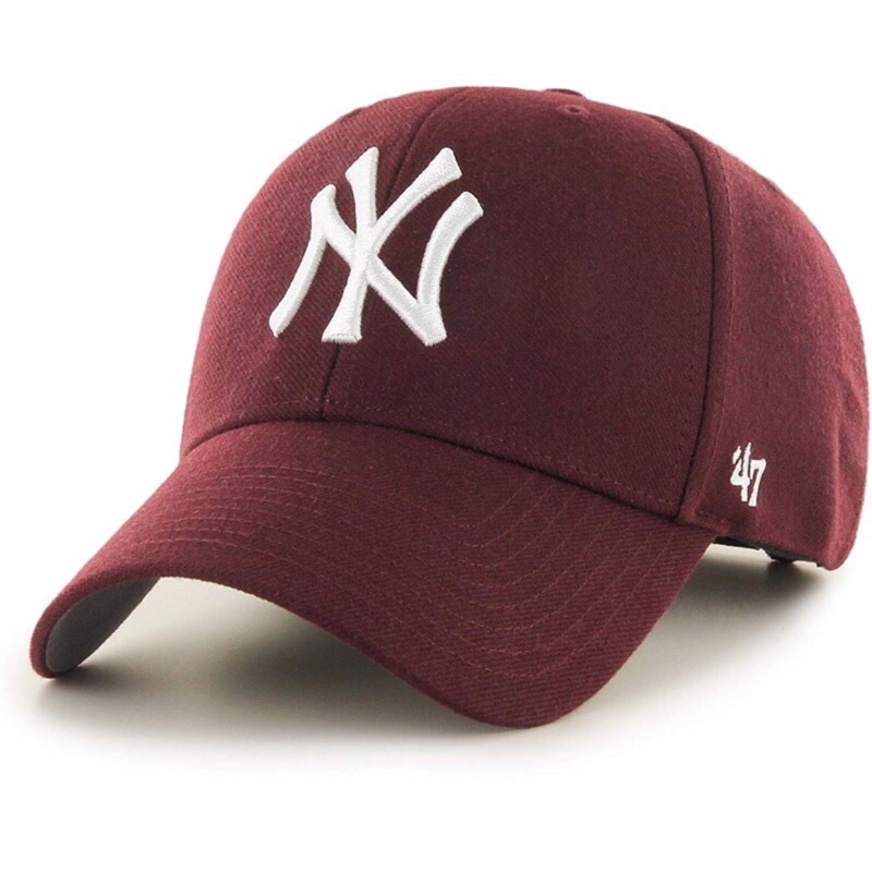 賣 NEW ERA CAP 9FORTY 47MVP  洋基帽 紐約 棒球-酒紅（滿千加碼送市價500元贈品）