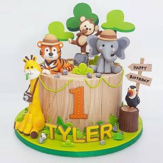 動物蛋糕裝飾 11枚裝 長頸鹿 獅子 猴子 斑馬 鱷魚 杯子蛋糕插牌 生日蛋糕 烘焙 蛋糕裝飾 週歲生日 蛋糕佈置