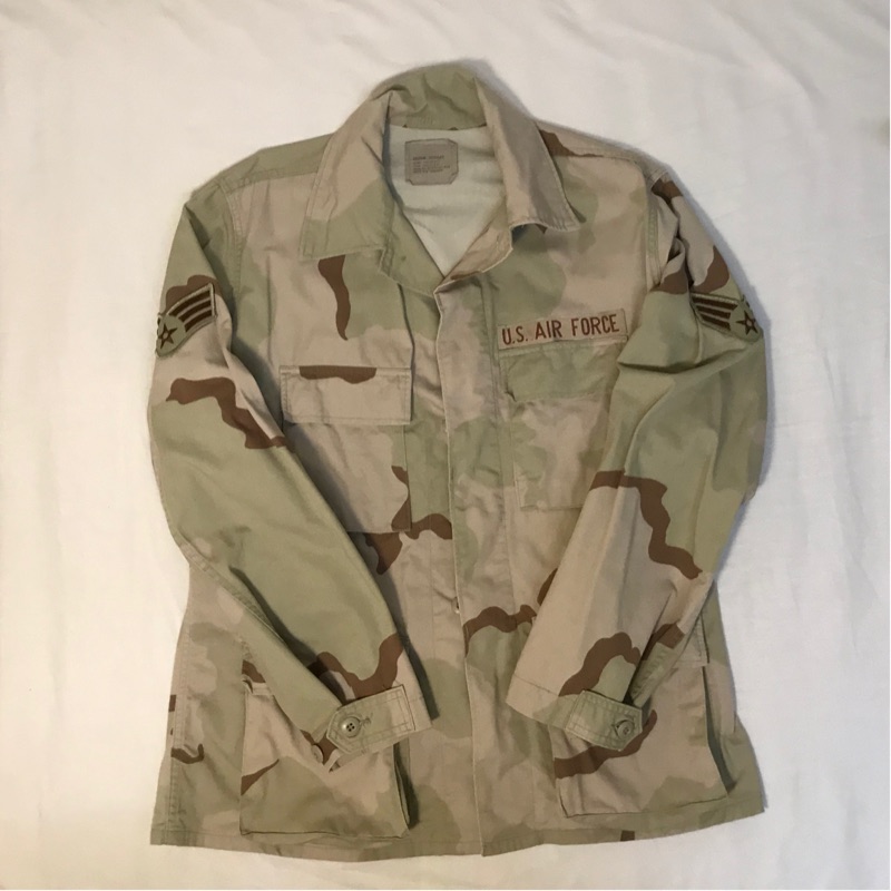 ［古著vintage]美軍公發沙漠迷彩空軍軍襯 BDU 三沙 多口袋 工裝軍裝 非parka og107 m65 m51