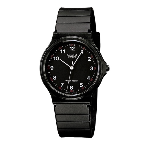 CASIO卡西歐｜極限輕薄超質感-黑面白字 (MQ-24-1BLDF)手錶