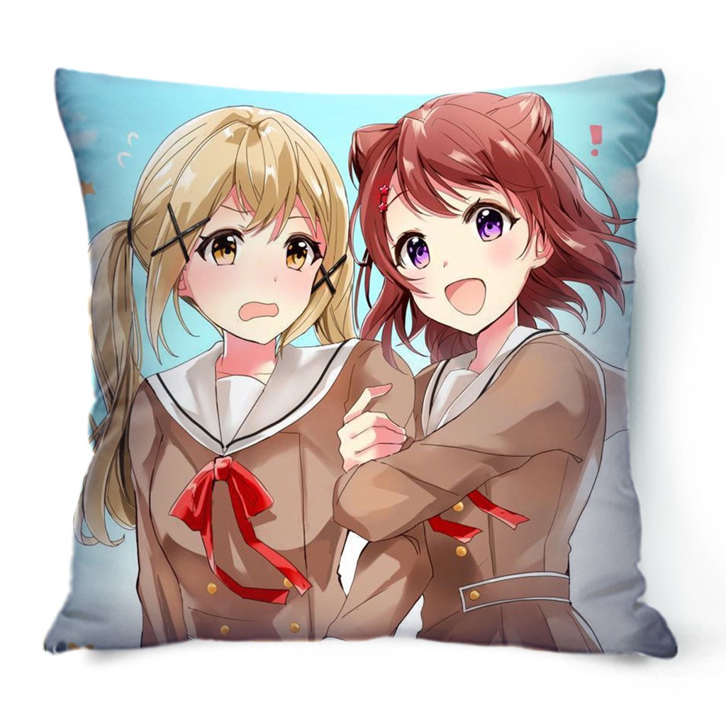 9290bang Dream 戶山香澄山吹沙綾動漫周邊方形抱枕靠墊靠枕枕頭定制 蝦皮購物