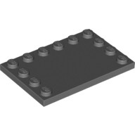 LEGO 樂高 6180 深灰 單排顆粒 平板 薄板 Tile Mod 4x6 Studs 6199511