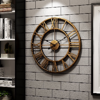 鐵藝3D齒輪牆鍾 齒輪鍾美式客廳掛鐘 創意時鍾家居工業風裝飾客廳掛鐘創意齒輪壁掛店鋪個性時鐘