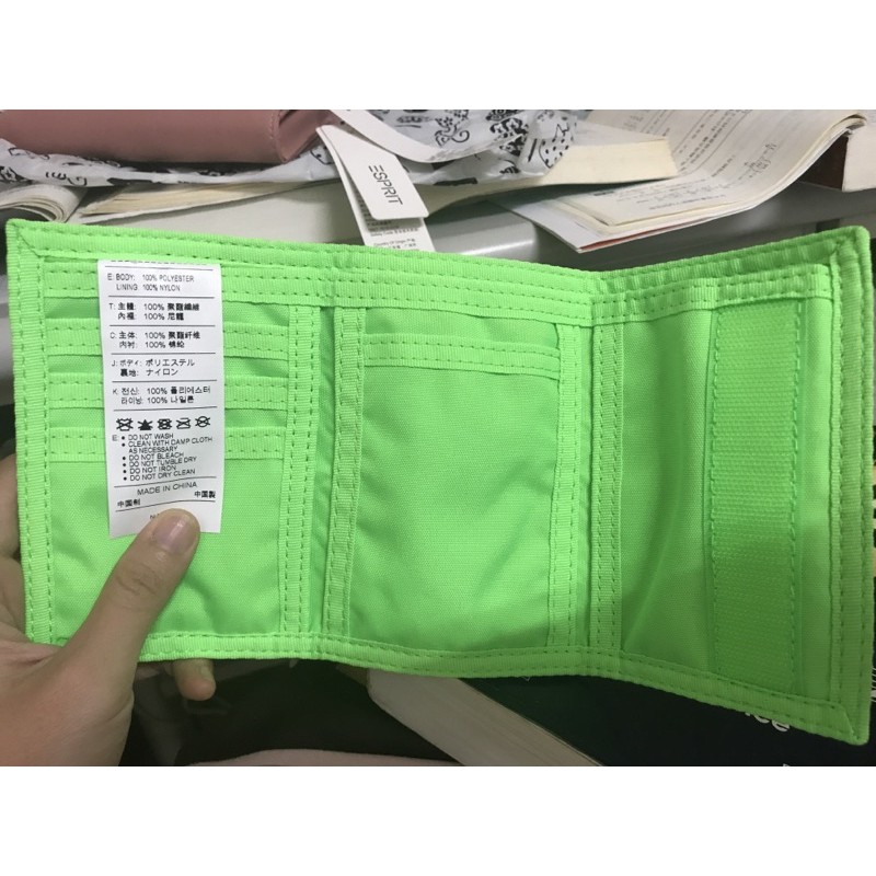 正版NIKE皮夾螢光綠