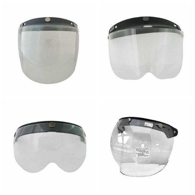 三扣安全帽 長鏡片 短鏡片 盾牌 w飛行 泡泡鏡片 透明、淺茶、深墨