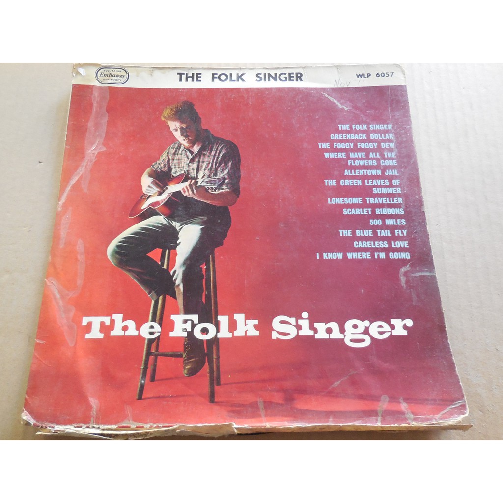 清倉正版實拍the Folk Singer 民謠黑膠唱片lp 蝦皮購物