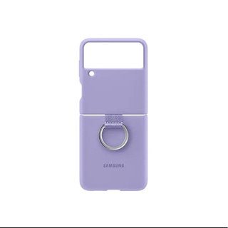 全新三星原廠 Galaxy Z Flip3 5G 矽膠薄型背蓋 指環扣 Samsung 指環帶 原廠 背蓋 紫色