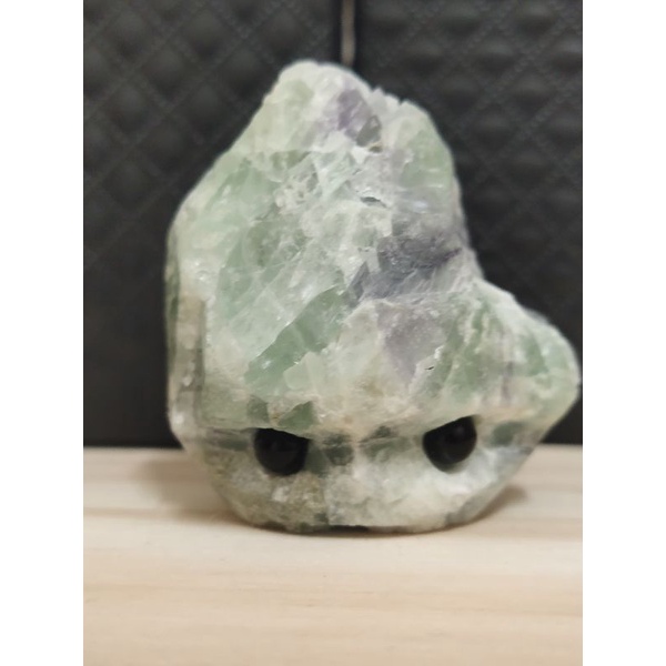 讓藏 綠紫雙色螢石雕刻刺蝟 原礦 礦石 石頭 水晶 動物雕件 擺件