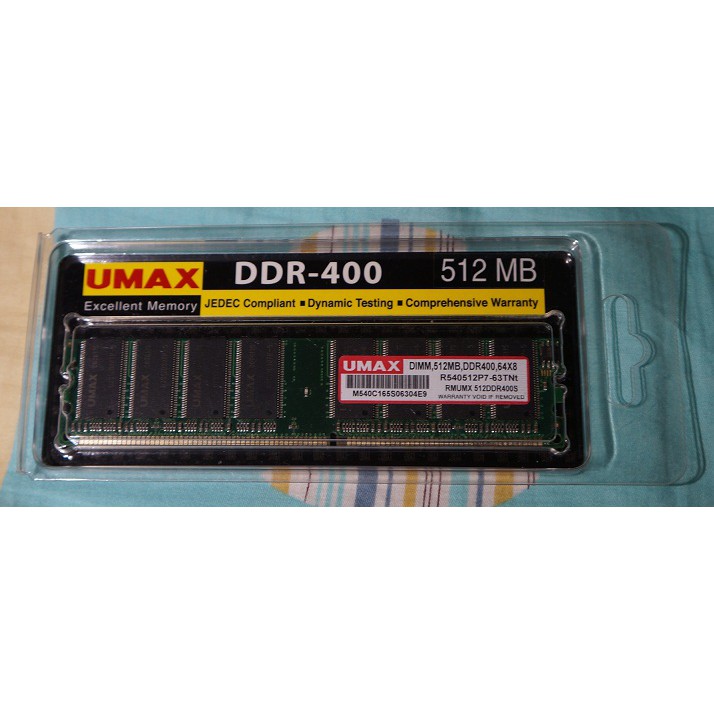 【全新未拆】UMAX 力晶記憶體 DDR 400 512MB/桌上型用 大清倉