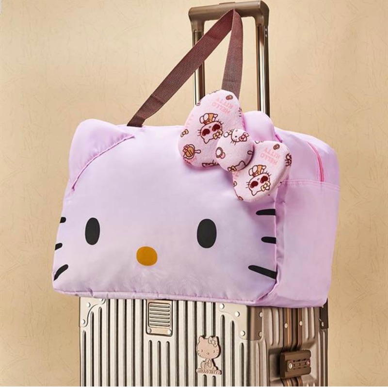 昇恆昌 Hello Kitty收納旅行袋+化妝包  🔥全新！ 拆封僅為拍照！ 正反面都可以背❤️