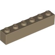 《安納金小站》 樂高 LEGO 1x6 深沙色 基本磚 顆粒磚 二手 零件 3009