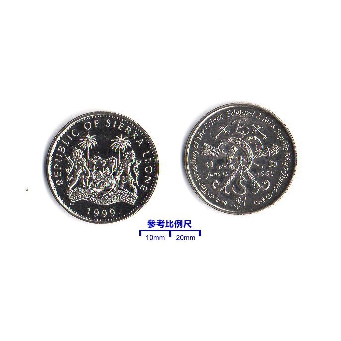 【超值硬幣】獅子山1999年$1英國皇室婚禮紀念幣一枚，少見~