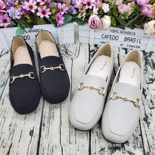 M.M.D SHOES 好穿不磨腳 MIT熱銷 金屬馬銜釦 氣墊感平底包鞋 軟包鞋 休閒鞋 臺灣出貨