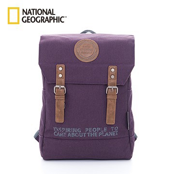 國家地理休閒包 National Geographic 樂活雙扣中型後背包-紫 廠商直送
