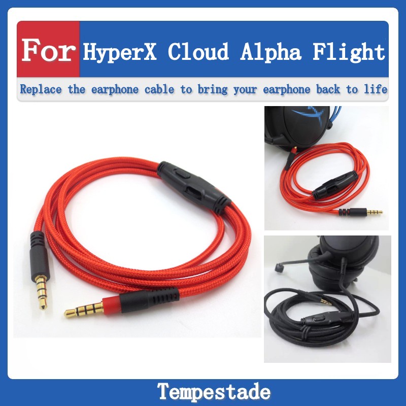適用於 HyperX Cloud Alpha Flight S stinger 音頻線 耳機線 延長線 替換線材 維修