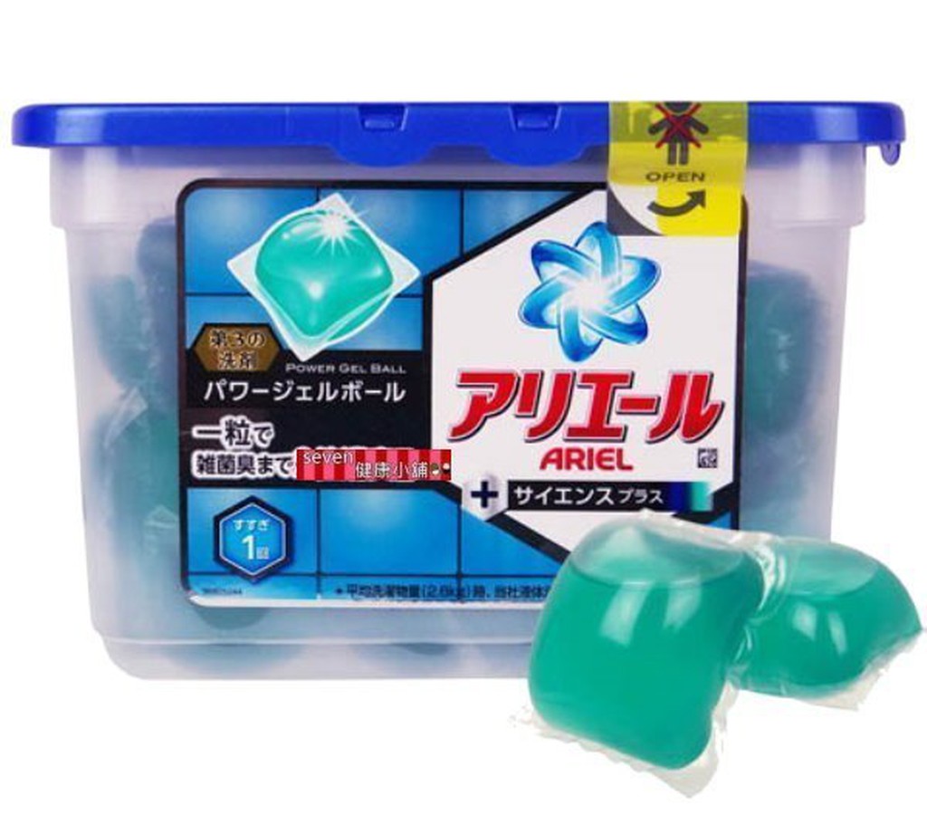 【日本 P&amp;G; 寶僑 雙倍洗衣膠球(藍-淨白) (18入/盒)】 第三類新型洗劑