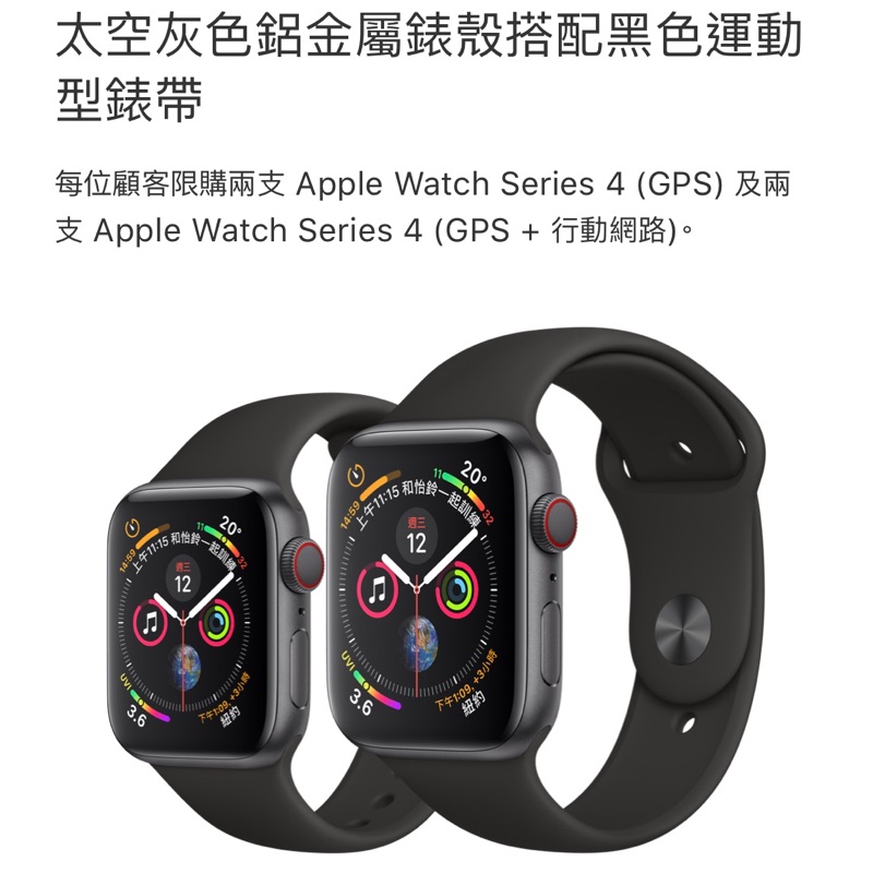 轉賣 蘋果Apple Watch Series4 /44公釐(GPS + 行動網路)(全新未拆封)